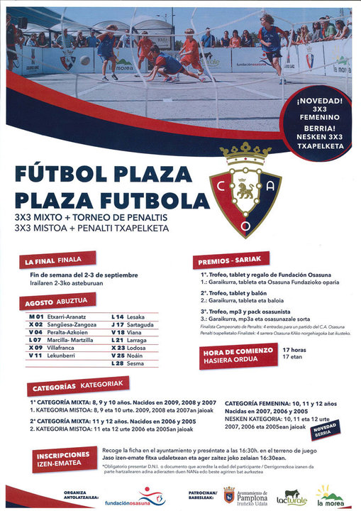Fútbol–plaza en Marcilla
