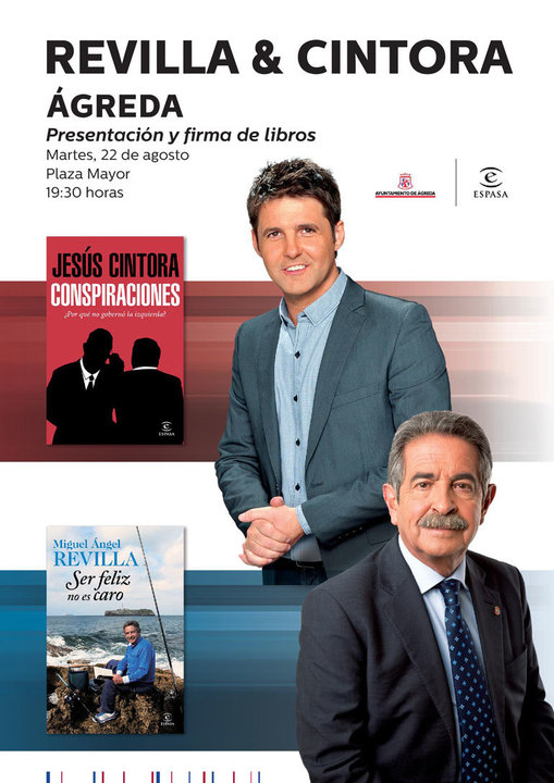 Presentación de los libros del periodista agredeño, Jesús Cintora, y del presidente de Cantabria, Miguel Ángel Revilla