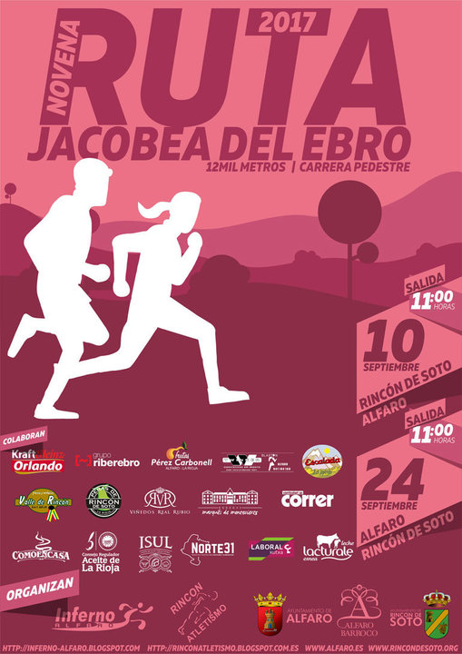 IX Carrera de atletismo 'Ruta jacobea del Ebro' entre Alfaro y Rincón de Soto