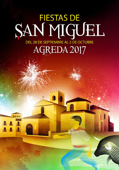 Fiestas patronales de Ágreda en honor a San Miguel - Cartel titualdo Conceptual de  Ruben Lucas García - Torreagüera (Murcia)