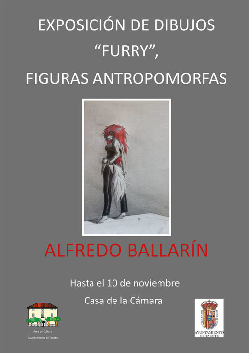 Exposición en Tauste de dibujos antropomorfos 'Furry' de Alfredo Ballarín