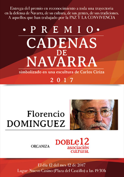 Acto de entrega en Pamplona del II Premio Cadenas de Navarra