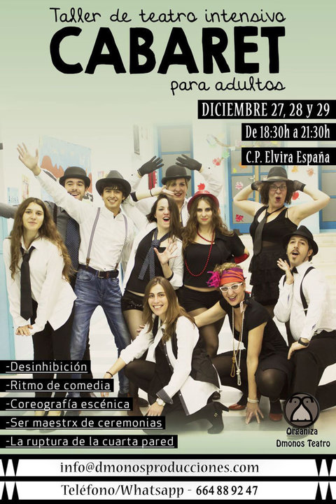 Taller de teatro intensivo en Tudela para adultos 'Cabaret'
