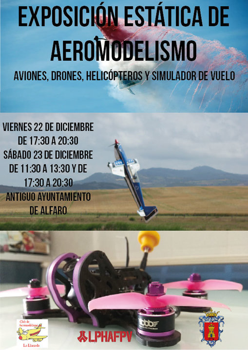 Exposición estática en Alfaro de aeromodelismo