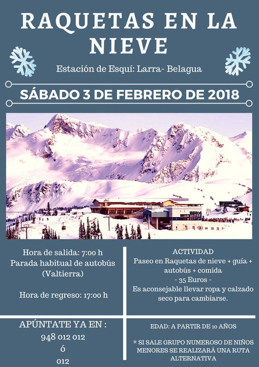 Excursión desde Valtierra 'Raquetas en la nieve' en Larra Belagua