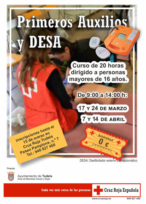 Curso en Tudela de primeros auxilios y DESA