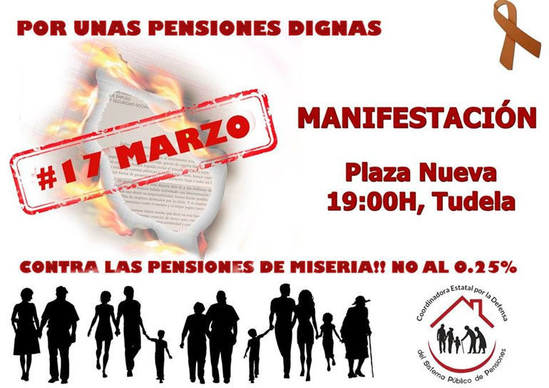 Manifestación en Tudela 'Por unas pensiones dignas'