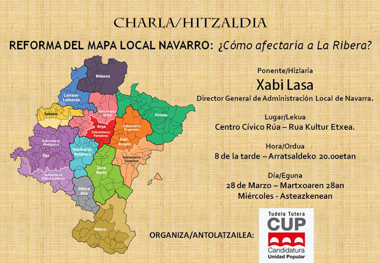 Charla en Tudela sobre el nuevo Mapa Local Navarro