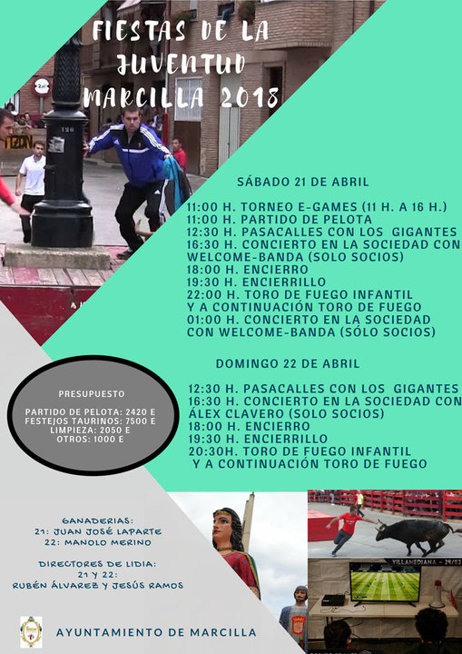 Fiestas de la juventud 2018 en Marcilla