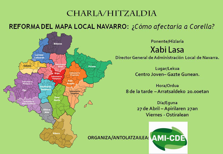 Charla 'Reforma del mapa local navarro ¿Cómo afectaría a Corella?'