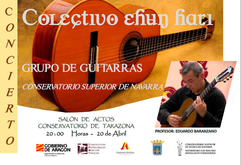 Concierto en Tarazona de grupo de guitarras Ehun-Hari