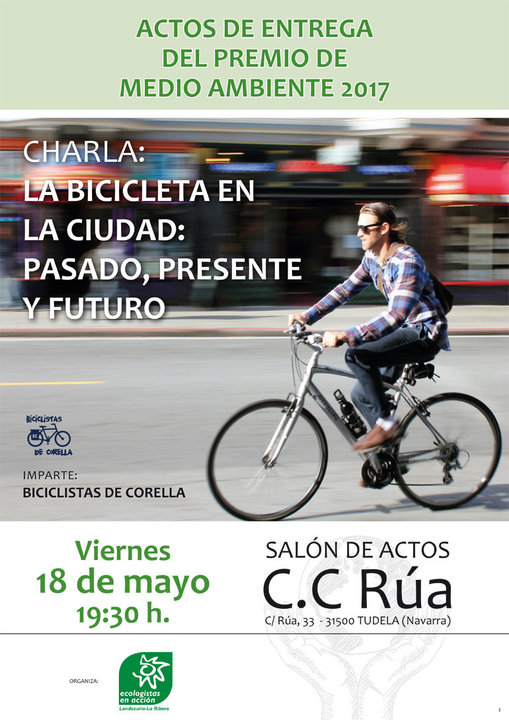 Charla en Tudela 'La bicicleta en la ciudad pasado, presente y futuro'