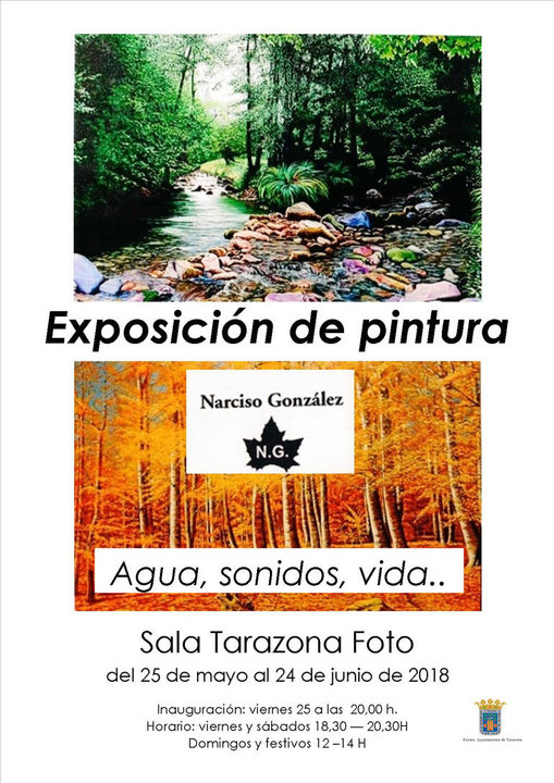 Exposición pictórica en Tarazona 'Agua, sonidos, vida' del pintor Narciso González