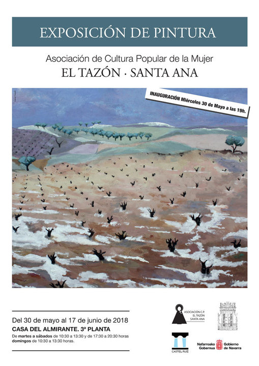 Exposición de pintura en Tudela de la Asociación de Cultura Popular de la Mujer El Tazón-Santa Ana