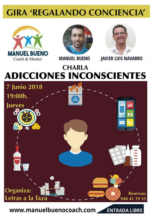 Gira 'Regalando conciencia' charla en Tudela 'Adicciones inconscientes'