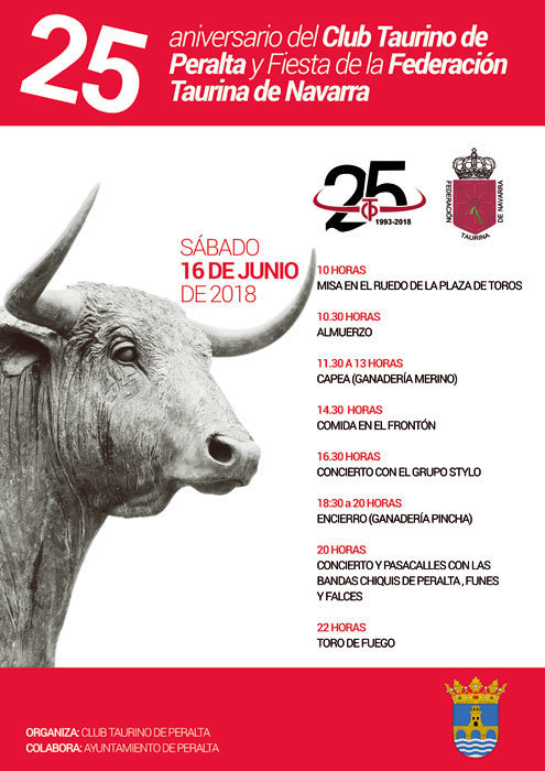 Fiesta 25 Aniversario Club Taurino de Peralta y Federación Taurina de Navarra