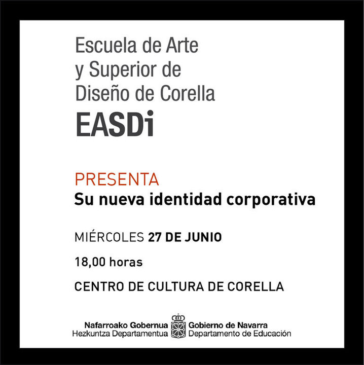 Presentación de la nueva Identidad Visual Corporativa de la EASDi Corella