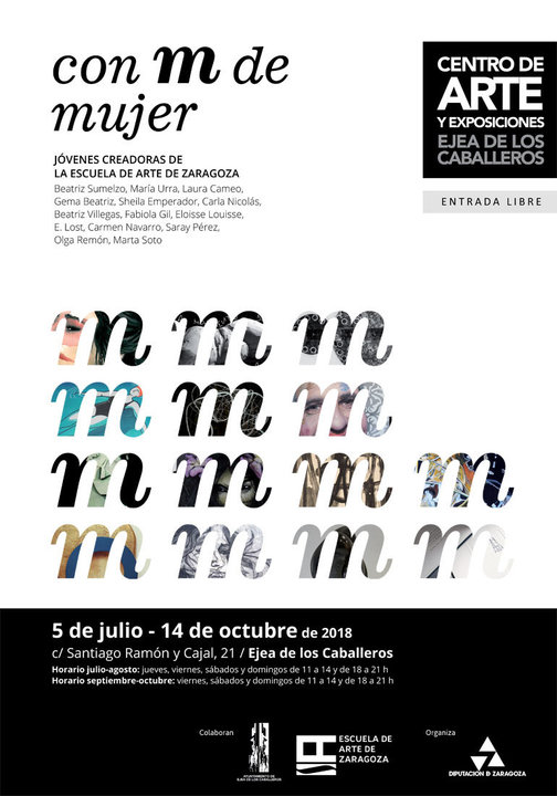 Exposición en Ejea de los Caballeros 'Con M de Mujer. Jóvenes creadoras de la Escuela de Arte de Zaragoza'