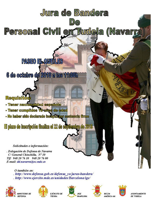 Jura de Bandera de personal civil en Tudela