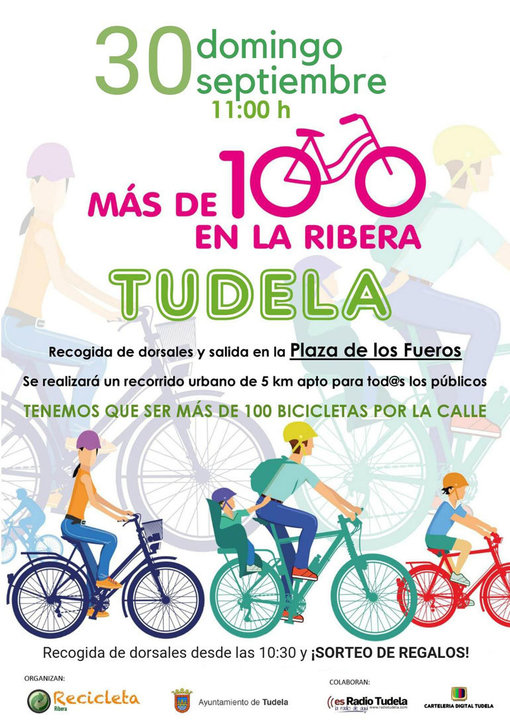Marcha ciclista en Tudela 'Más de 100 en la Ribera'