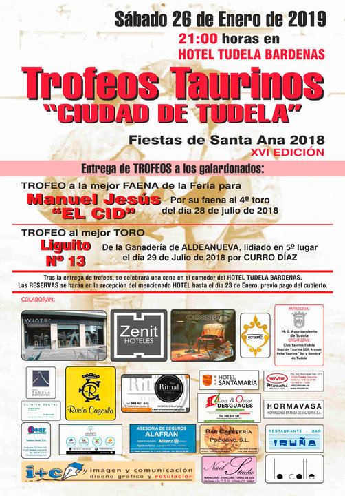 XVI Trofeos taurinos 'Ciudad de Tudela'