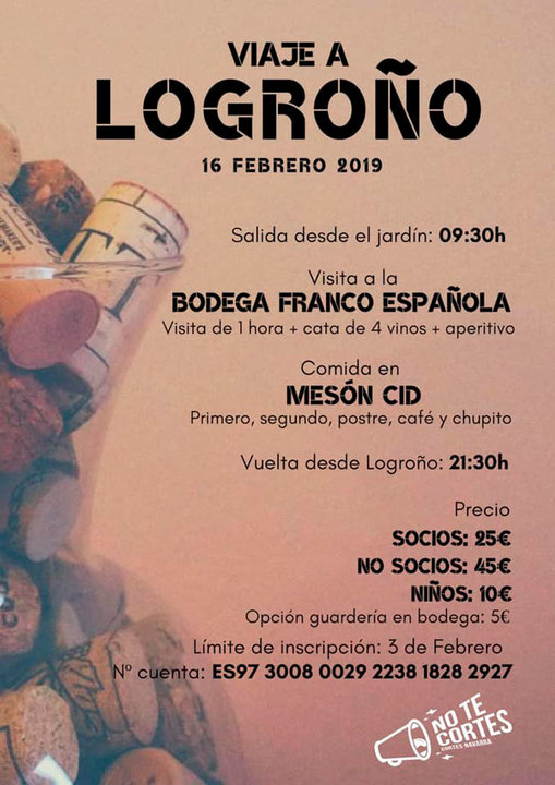 Viaje desde Cortes a Logroño visita Bodega Franco Española