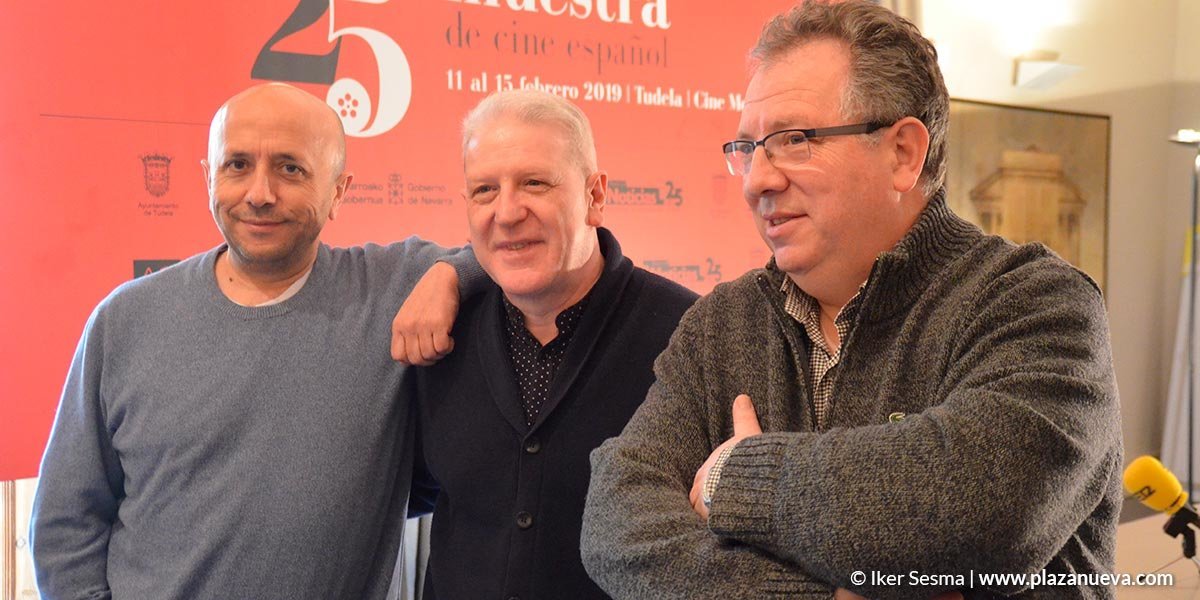 Luis Alegre, Javier Vidal y Pepe Romano presentan esta XXV edición de la Muestra de Cine Español de Tudela