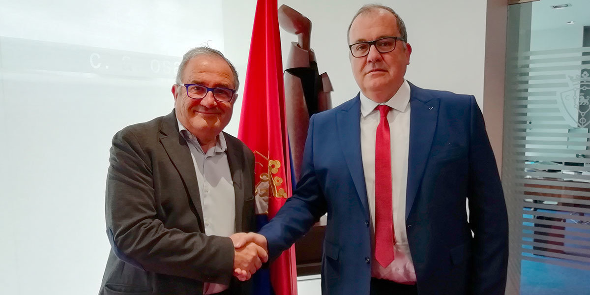 La Escuela del Ribera Navarra FS firma un convenio de colaboración con el CA Osasuna