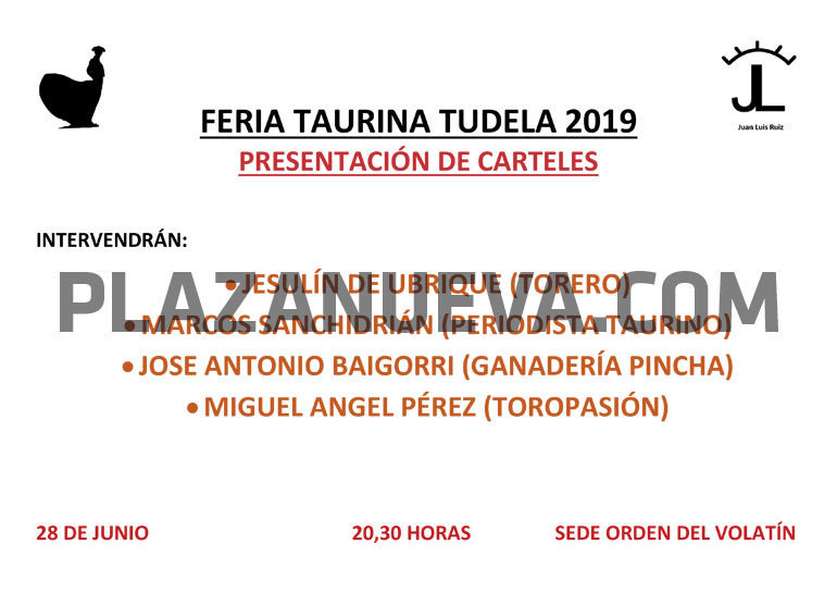 Presentación de carteles de la Feria Taurina de Tudela 2019