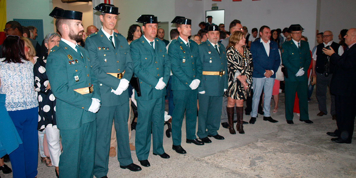 Los homenajeados el 12 de octubre dentro de los actos realizados por la Guardia Civil en Tudela
