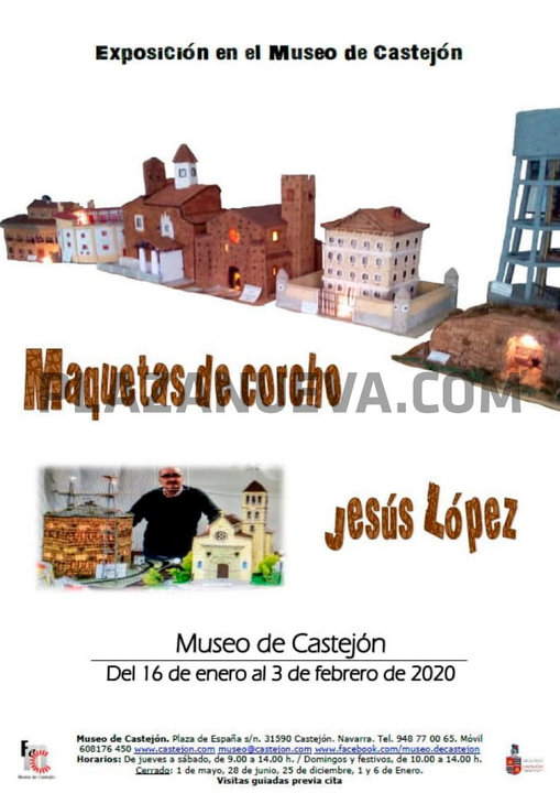 Exposición en Castejón de maquetas de corcho de Jesús López