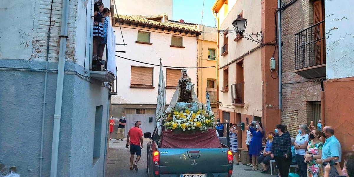 Recorrido de la Virgen del Carmen por las calles de Corella