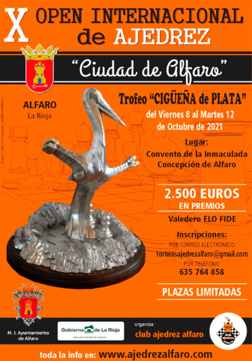 X Open Internacional de Ajedrez ‘Ciudad de Alfaro’ Trofeo Cigüeña de Plata
