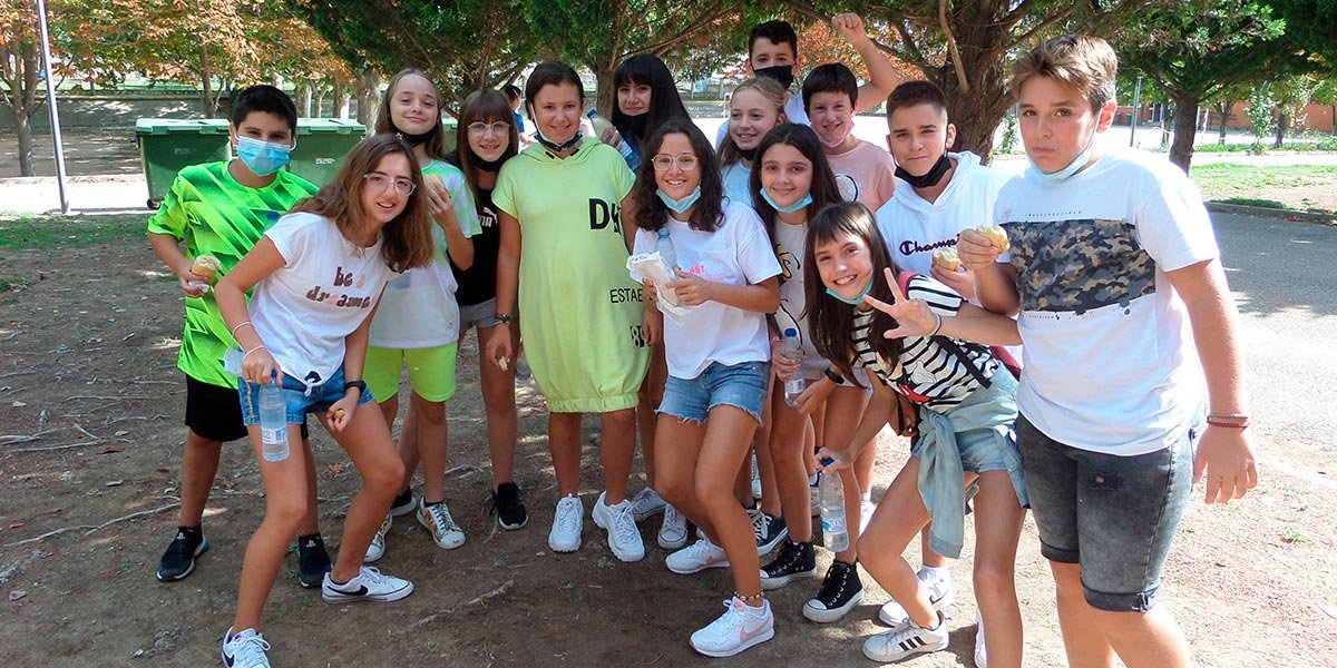 Alumnos de 1º ESO del IES Valle del Ebro en este curso 21-22
