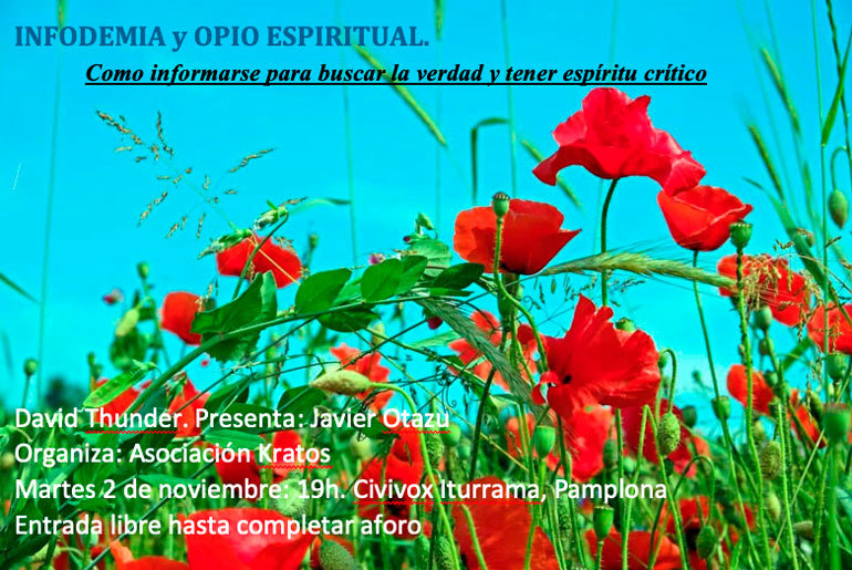 Charla en Pamplona ‘Infodemia y opio espiritual. Cómo informarse para buscar la verdad y tener espíritu crítico’