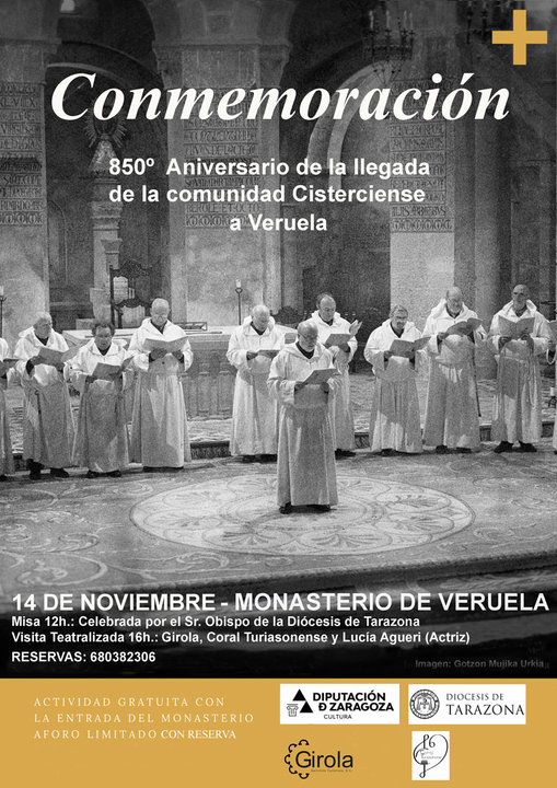 Conmemoración del 850º Aniversario de la llegada de la comunidad Cisterciense a Veruela