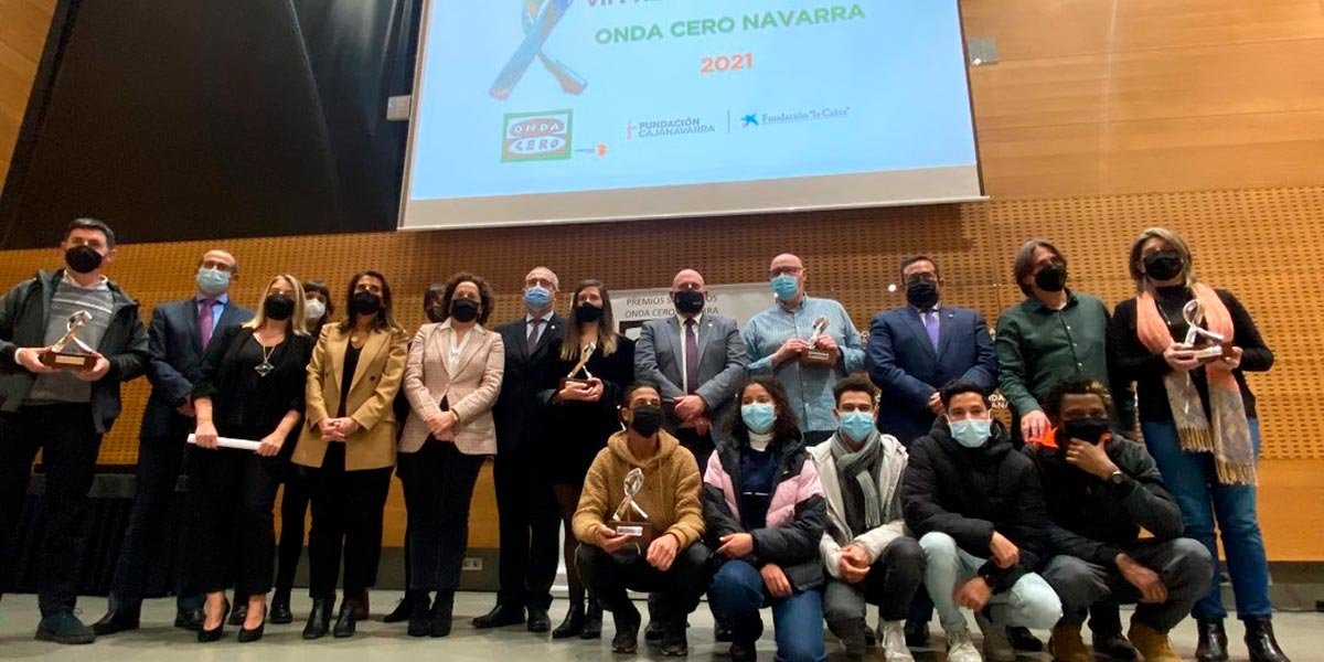 Los galardonados de la VII edición de los Premios Solidarios de Onda Cero Navarra