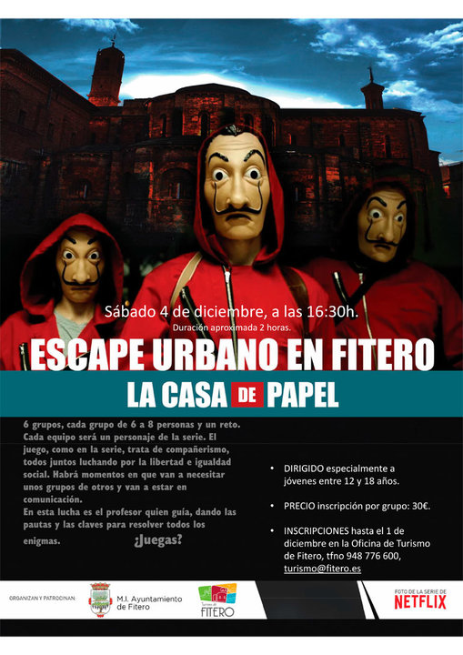 Escape urbano en Fitero ‘La casa de papel’