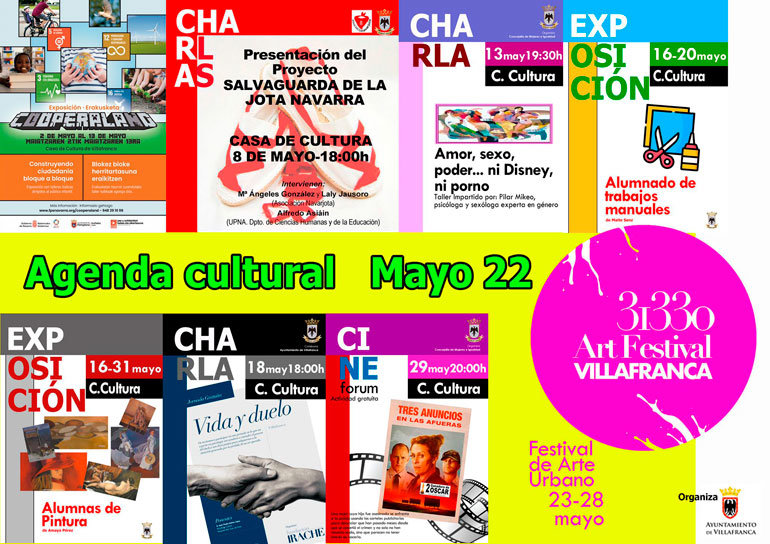 Cartel Agenda Cultural Mayo 2022 Villafranca 