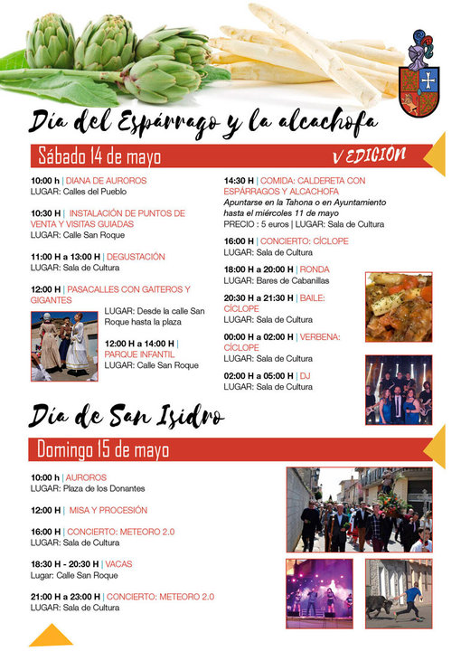 Cartel Feria espárrago y alcachofa y San Isidro