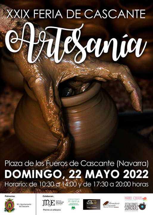 Cartel Feria de la Artesanía en Cascante 22 de mayo 2022