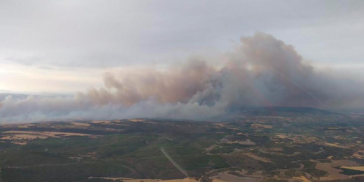 Imagen del incendio de Añón de Moncayo