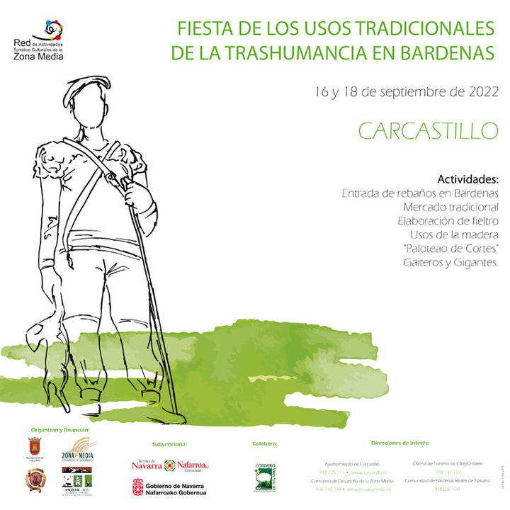 Fiesta de los usos tradicionales de la trashumancia en Bardenas 2022 en Carcastillo