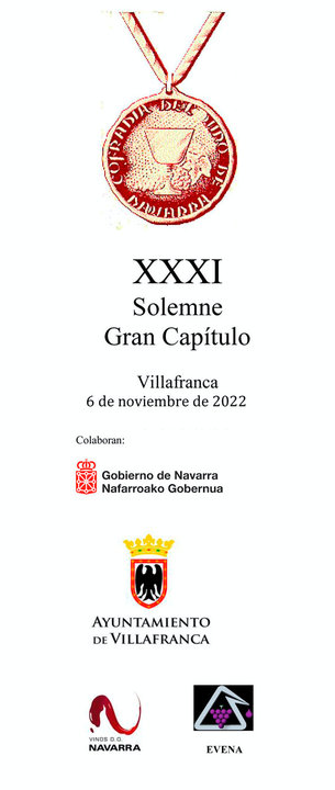 XXXI Capítulo General de la Cofradía del Vino de Navarra 2022 en Villafranca