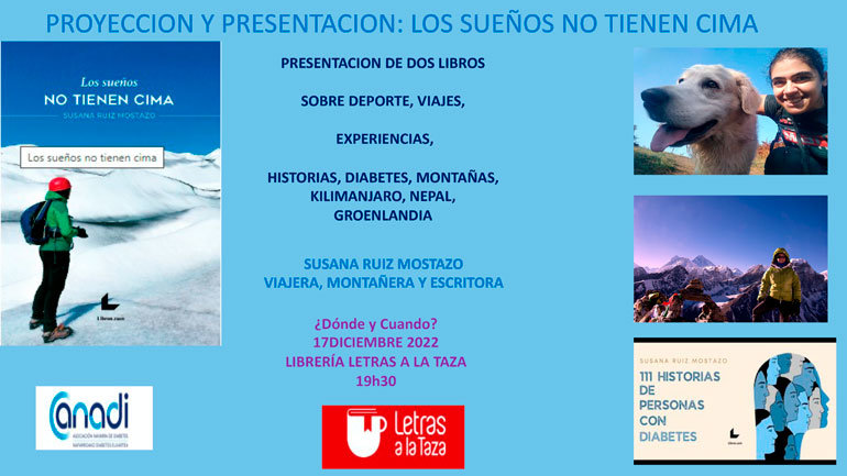 Presentación en Tudela de los libros ‘Los sueños no tienen cima’ y ‘111 historias de personas con diabetes’ de Susana Ruiz Mostazo