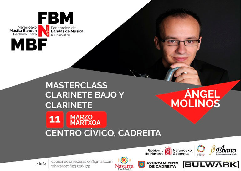 Masterclass de clarinete en Cadreita con Ángel Molinos