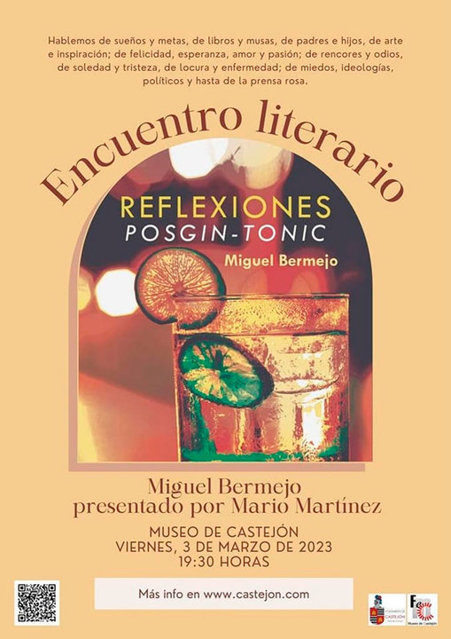 Encuentro literario en Castejón ‘Reflexiones posgin tonic’ con Miguel Bermejo