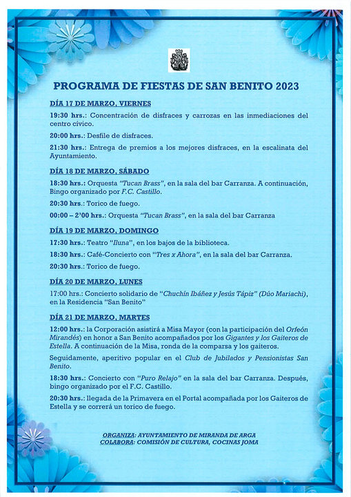 Fiestas de San Benito 2023 en Miranda de Arga