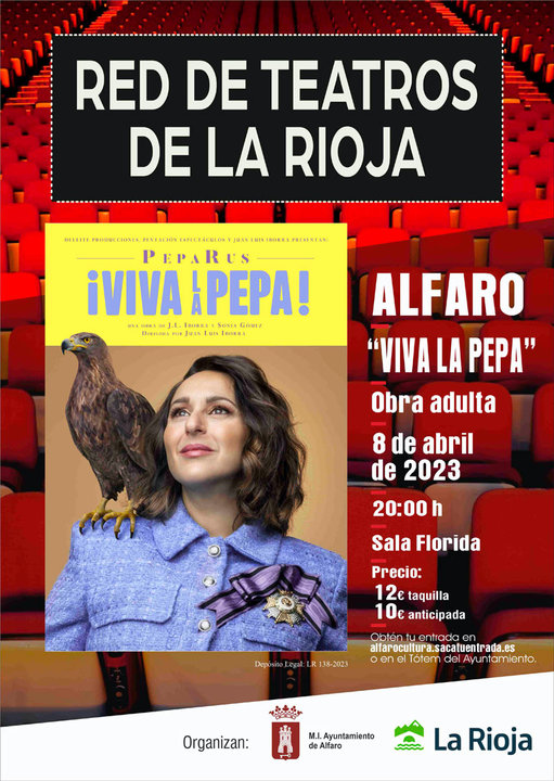Red de Teatros de La Rioja en Alfaro ‘¡Viva la Pepa!’ con Pepa Rus