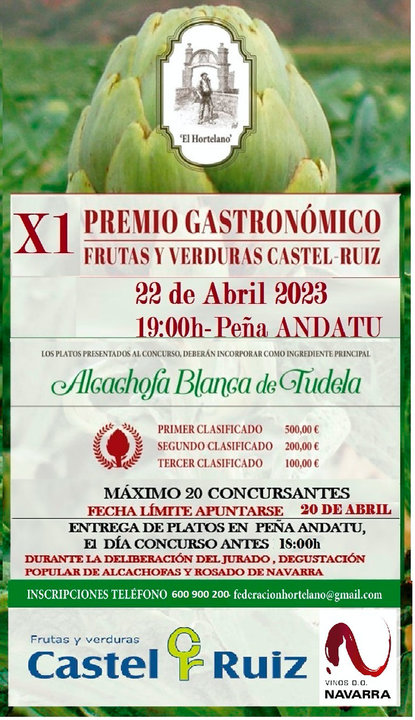 XI Premio Gastronómico Frutas y Verduras Castel Ruiz 2023 en Tudela